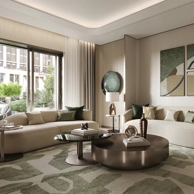 Interior living space at Fairmont Residences Rua Al Madinah