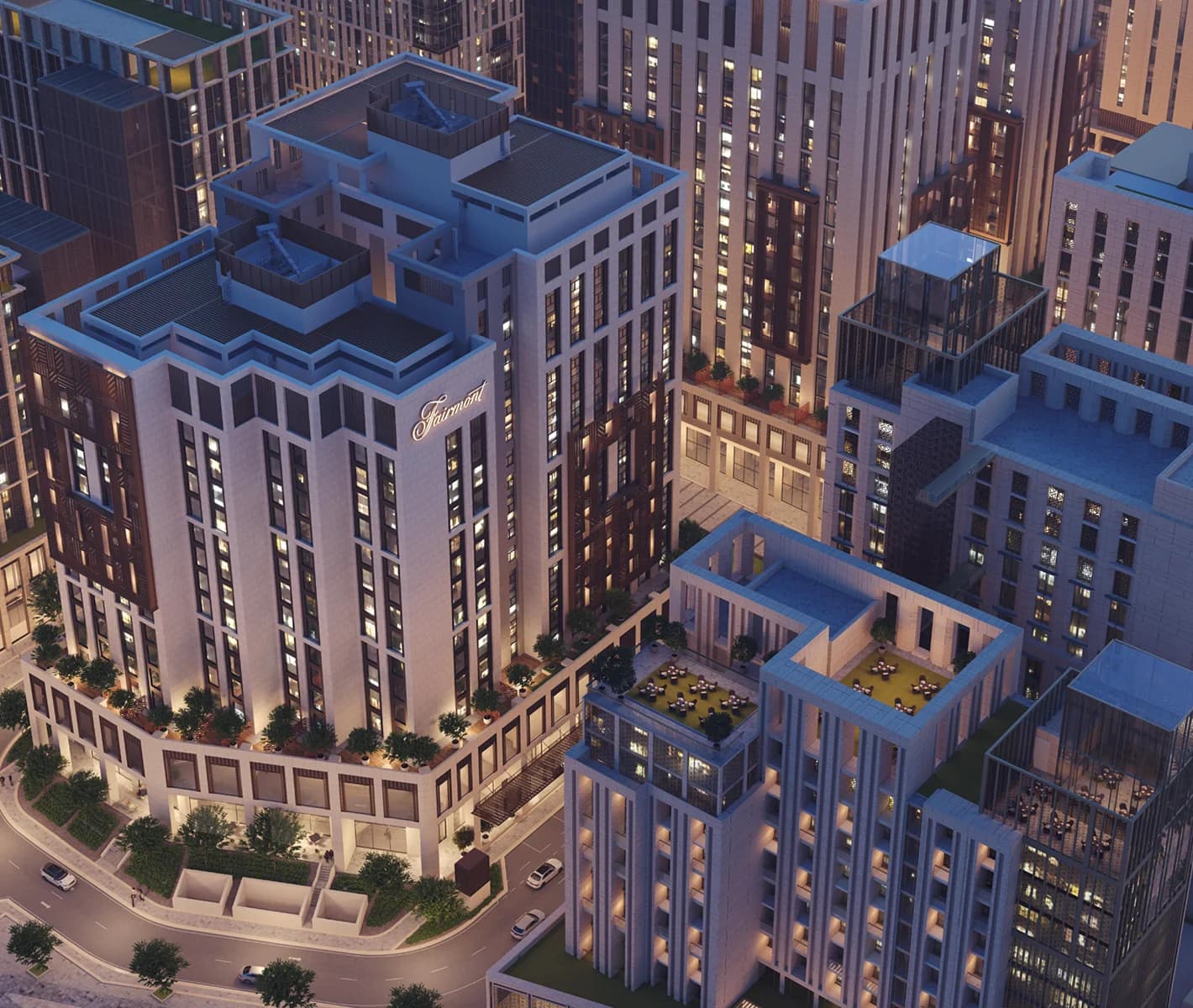 Aerial view of Fairmont Residences Rua Al Madinah