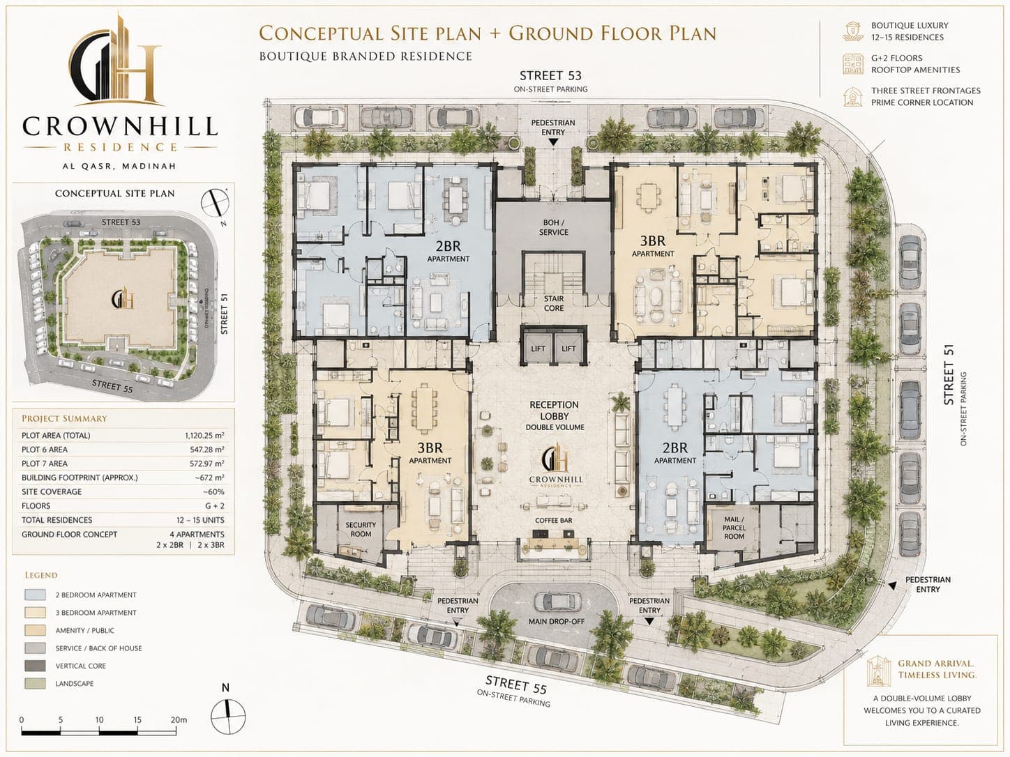 Construction progress on CrownHill Plot and Plan development